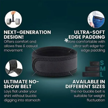 No Buckle Belt for Jeans, Adjustable Buckleless Belt for Pants and Dress Pants