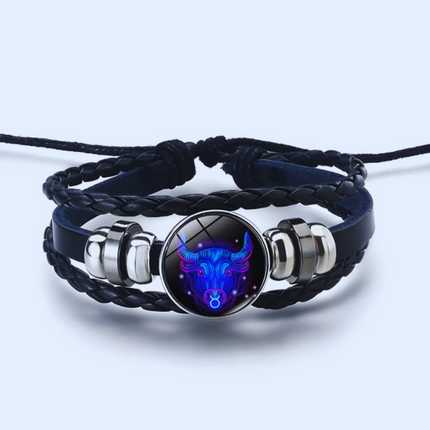 Zodiac Bracelets, Leather Bracelet with Suede and Wax Cord – image 10