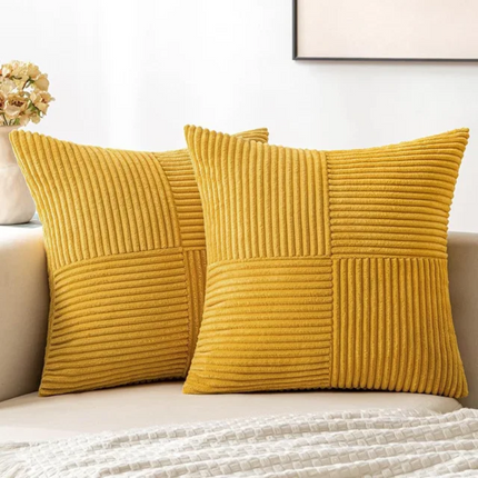 Corduroy Cushion Covers with Soft Striped Texture | Stylish Home Décor for Living Room and Bedroom