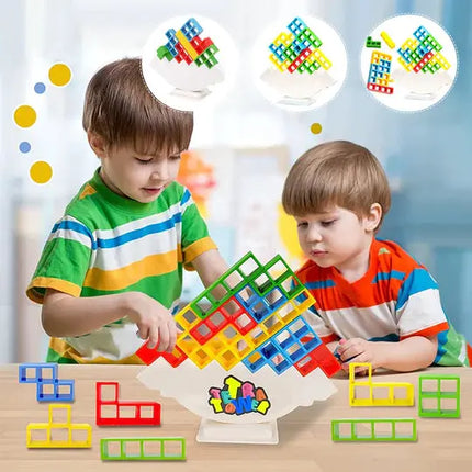 Tower Stacking Game with Magnetic Building Blocks, Magnetic Blocks Balance Toy for Two Players, Toys for Kids and Adults