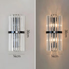 Wall Sconces, Modern Crystal Wall Sconce with Stainless Steel Frame, Luxury Indoor Wall Light for Hallway_05