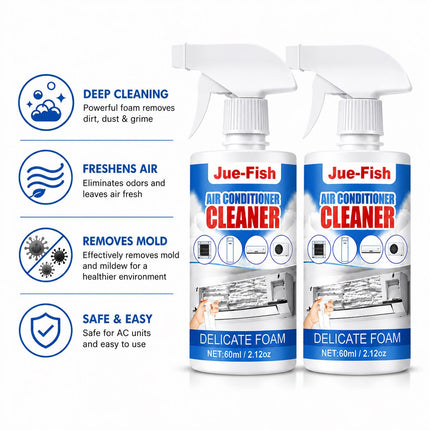 Air Conditioner Foam Cleaner Spray - 2 Bottle Set for Easy Maintenance | Freshens Airflow and Lifts Dirt Without Disassembly