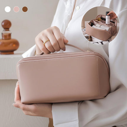 Travel Makeup Bag with Large Capacity & Wide Opening | Organized Storage for Cosmetics and Toiletries
