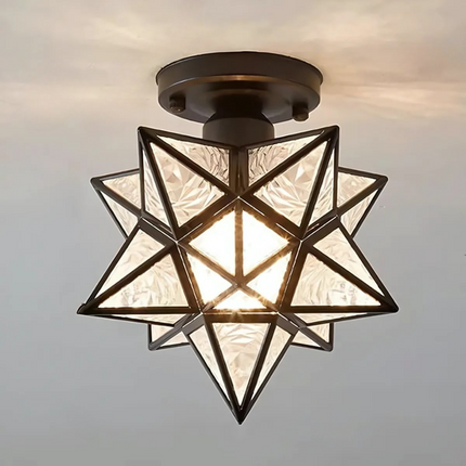 LED Ceiling Lamp in Geometric Star Design with Soft Ambient Glow | Elegant Lighting for Modern Spaces