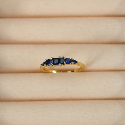 Gold Ring Set with Rhinestone Accents for Stackable Boho Style | Trendy Everyday Jewelry for Layered Looks