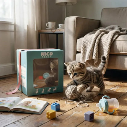 Robotic Cat Plush Toy, Interactive Robot Toys for Kids That Walk and Wag Tail – image 8