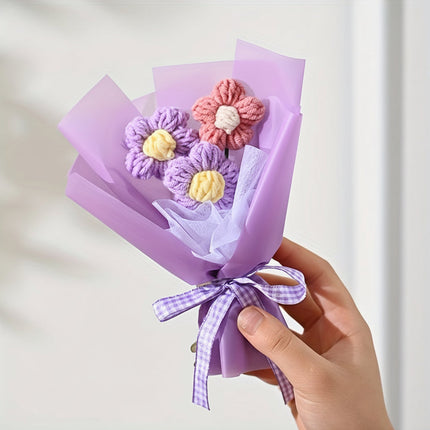 Mini Fabric Flower Bouquet with Handmade Look | Charming Decorative Gift for Mother's Day and Special Occasions