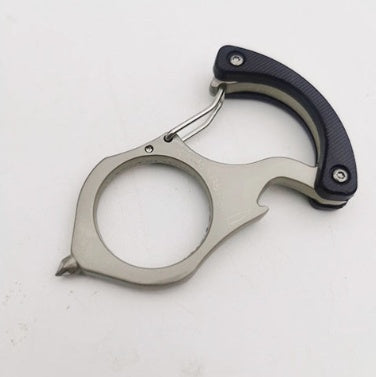 Emergency Glass Breaker Keychain Tool, Compact Car Escape Tool with Finger Ring and Spring Clip, 3 Colors, Everyday Carry