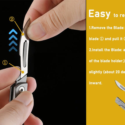 Scalpel Knife with 10 Replaceable Blades, Folding Utility Knife for Crafts – image 12