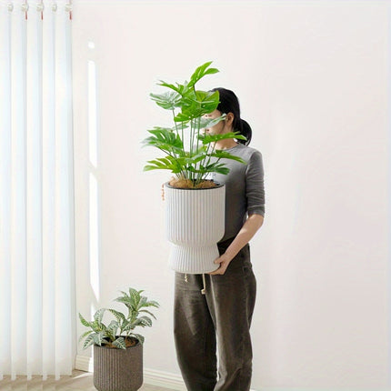 Self-Watering Flower Pot with Water Level Indicator | Elegant Wine Glass Design for Effortless Plant Care