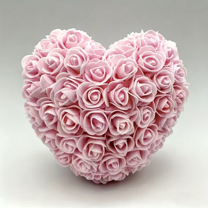 Rose Heart Display for Tabletop Decoration | Artificial Flower Gift for Mother's Day and Special Occasions
