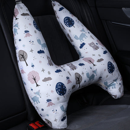 Kids Car Travel Pillow, Seat Belt Cushion with Soft Plush Padding, 14 Designs, for Children on Long Car Rides