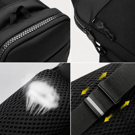 Compact Crossbody Bag, Water Resistant Shoulder Bag with Front Pocket and Zip Compartment for Commuting and Travel