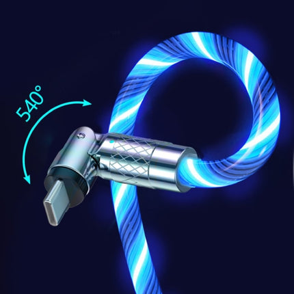 USB C Cable with LED Light, 540 Degree Rotating Fast Charging Cable – image 14