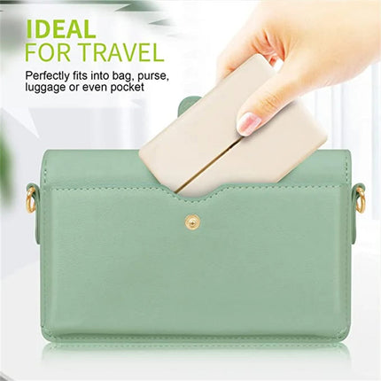 Travel Pill Organizer 7 Compartment, Magnetic Pill Case with Clear Lid