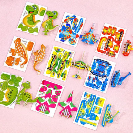 3D Puzzles for Kids, Animal Puzzle Set with Dinosaur and Airplane Designs – image 13
