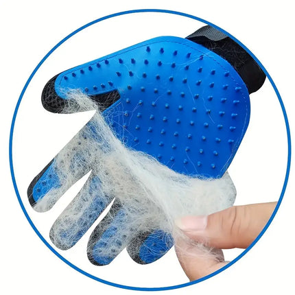 Pet Grooming Glove with Gentle Massage Bristles | Flexible Tool for Stress-Free Shedding