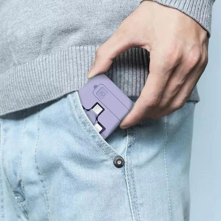 3-in-1 Charging Cable with Lightning, USB-C and Micro USB Connectors, Tangle-Free Travel Charger Cord, 6 Colours