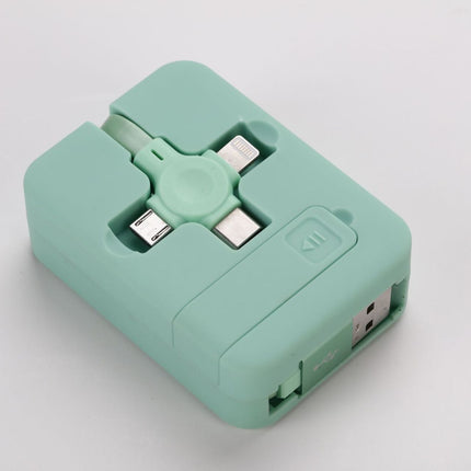 3-in-1 Charging Cable with Lightning, USB-C and Micro USB Connectors, Tangle-Free Travel Charger Cord, 6 Colours