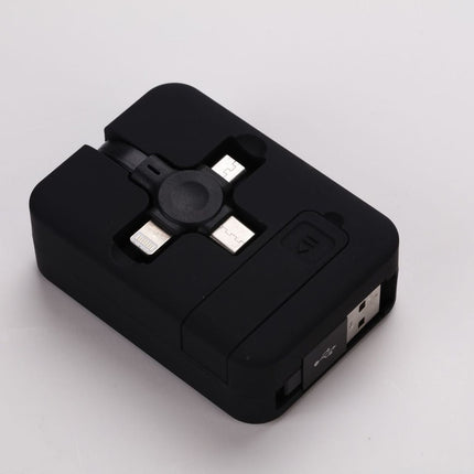 3-in-1 Charging Cable with Lightning, USB-C and Micro USB Connectors, Tangle-Free Travel Charger Cord, 6 Colours