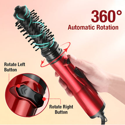 Rotating Hot Air Hair Brush Styler with Adjustable Temperature | 3-in-1 Tool Set for Effortless Curls and Volume
