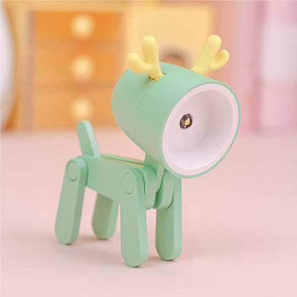 Animal Night Light for Kids, Puppy and Deer Shaped Bedside Lamp in 6 Colors, Soft Glow Lamp for Nursery