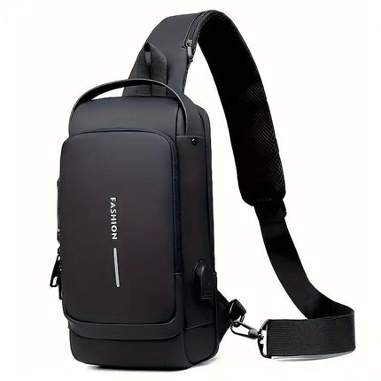 Anti-Theft Crossbody Backpack with RFID Protection, 4 Colors Including Light Brown, for Daily Carry and Weekend Trips
