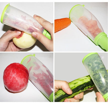 Versatile Vegetable Peeler with Built-in Storage | Ergonomic Design for Effortless Vegetable Prep