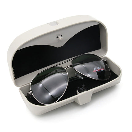 Car Visor Glasses Case with One Click Open Lid and Soft Lined Interior, 3 Colour Options, Holds Cards and Cash
