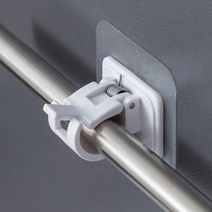 Self-Adhesive Curtain Rod Hooks | Durable Design for Easy Installation