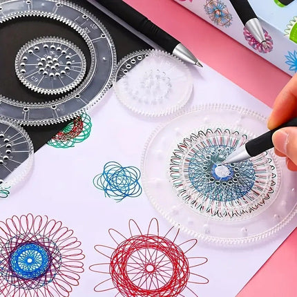 Spirograph Drawing Set with Precision Tools & Colorful Patterns for Creative Fun
