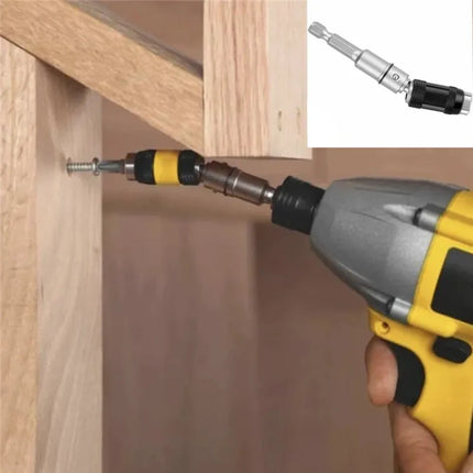 Flexible Drill Bit Extension Shaft for Tight Spaces, Silver and Black Drill and Screwdriver Attachment for Cabinet Backs and Corners
