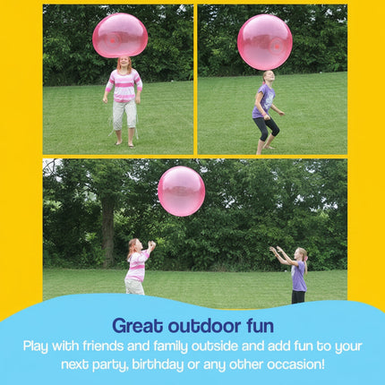 Giant Inflatable Bubble Ball for Outdoor Play with Tear-Resistant TPR | Active Fun for Kids 4+ at Parties and Events