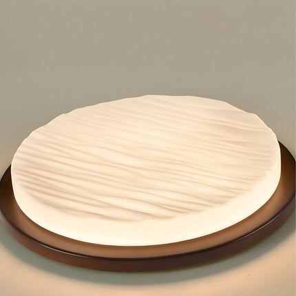 Art Deco LED Ceiling Light with Sculpted Glass Shade | Warm Ambient Lighting for Timeless Elegance