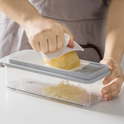 Vegetable Chopper with 4 Blades, Dicer, Julienne and Ribbon Spiralizer Set, BPA Free with Soft Grip TPU Handle