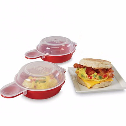 Microwave Egg Cooker for Scrambled, Poached and Omelet Eggs, Even Heat Breakfast Maker in Under 2 Minutes