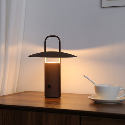 Wireless LED Touch Lamp with Three Colour Modes | USB Rechargeable Metal Light for Indoor & Outdoor Elegance