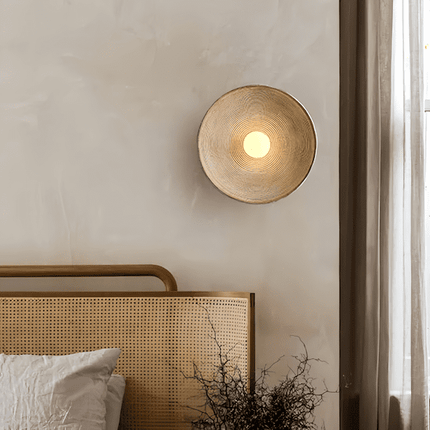 Handcrafted Wood Wall Sconce with LED Illumination | Modern Rustic Lighting for Ambient Home Decor