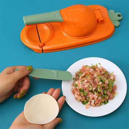 Dumpling Maker Press with Non-Stick Plates, Easy Home Dumpling Mold Tool for Filled Dough, Red, Green, Pink, Yellow