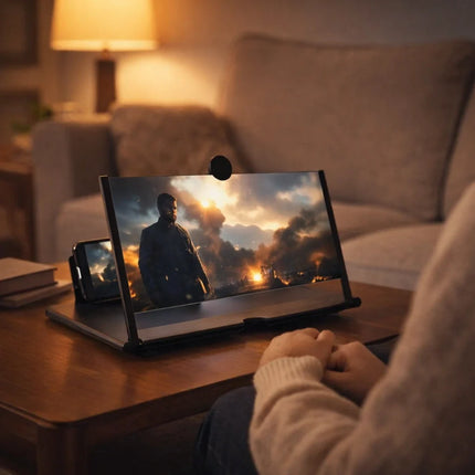 Portable Screen Amplifier for Smartphones with 3D Sound Boost | Enhanced Viewing Experience
