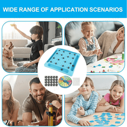 2 Player Games, Strategy Game with 10 Magnetic Pieces per Player