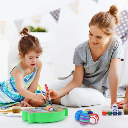 Egg Spinner for Kids, Easter Egg Decorating Kit with Markers