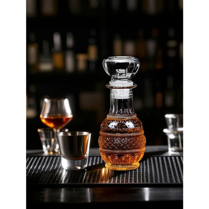 Vintage Glass Decanter for Bourbon, Fathers Day Gift – image 7