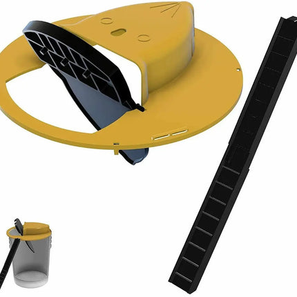 Mouse Trap Bucket Lid with Flip and Slip Plank and Ramp, Bucket Rat Trap for Mice and Rats, Rodent Control