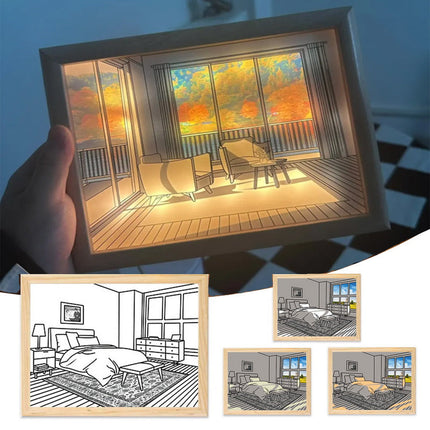 Illuminated Wall Art Panel, 11 Scenic Designs and 2 Sizes, Glowing Decor for Living Room and Bedroom
