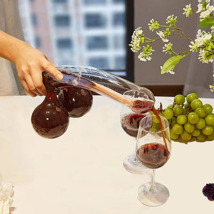 Glass Wine Decanter 22 fl oz, Glass Pitcher for Drinks and Table Serving