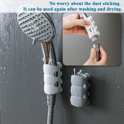 Shower Head Holder with Suction, Adjustable Handheld Shower Holder No Drilling, Bathroom Accessories for Tile and – image 6