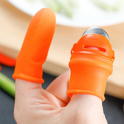 Garden Thumb Knife Set with Protective Finger Sleeve for One Handed Harvesting and Stem Cutting