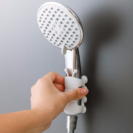 Silicone Suction Shower Head Holder, Caterpillar Design Movable Wall Mount for Kids Bath Time and Pet Washing
