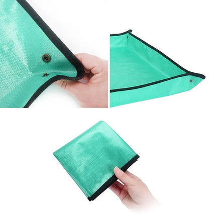 Foldable Gardening Mat for Repotting, Waterproof Washable Potting Tray for Indoor Plant Care on Balcony and Countertop